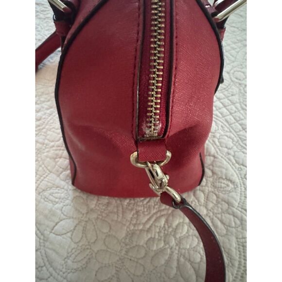 Kate Spade Cove Street Pillbox Red Leather Pippa Satchel Purse Handbag - Picture 3 of 15